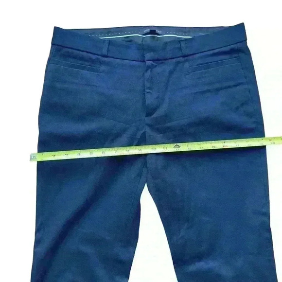 BANANA REPUBLIC Women’s Sz 8 Navy Ponte Knit Ankle Trouser Pants Pockets Stretch - Picture 4 of 9